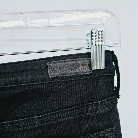 Adriano Goldschmied AGED Denim The Legging Skinny Ankle Jean 27 Black Distressed - Picture 9 of 11